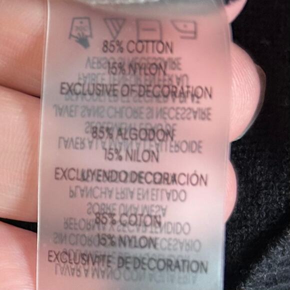 Karl Lagerfeld Varsity sweater cardigan Medium Cats Black Witchy Goth Patchwork - Picture 13 of 13